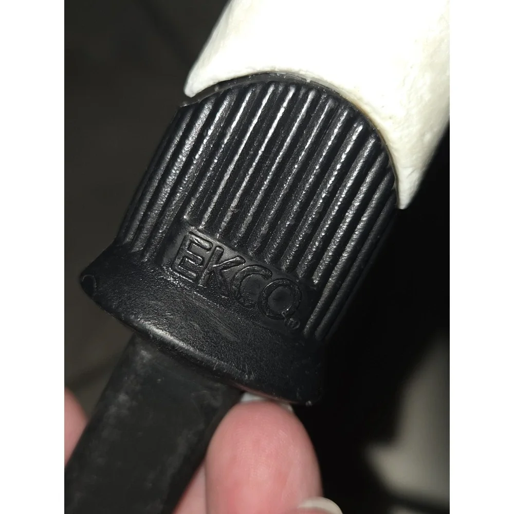 Ekco Slotted Turner Vintage Nylon Slotted Spatula Black - Melt Marks Shown